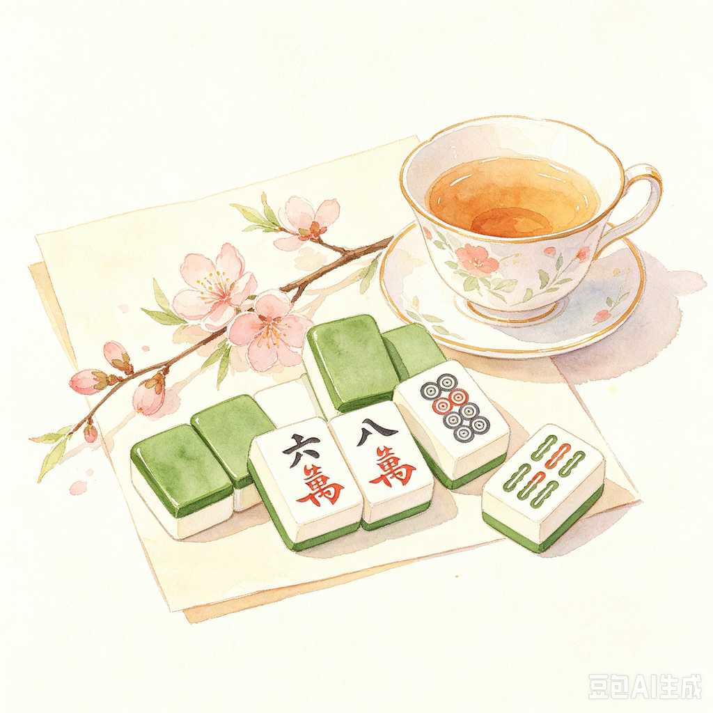 mini mahjong tiles keychain
