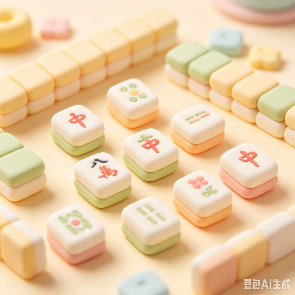 modern color mahjong tiles