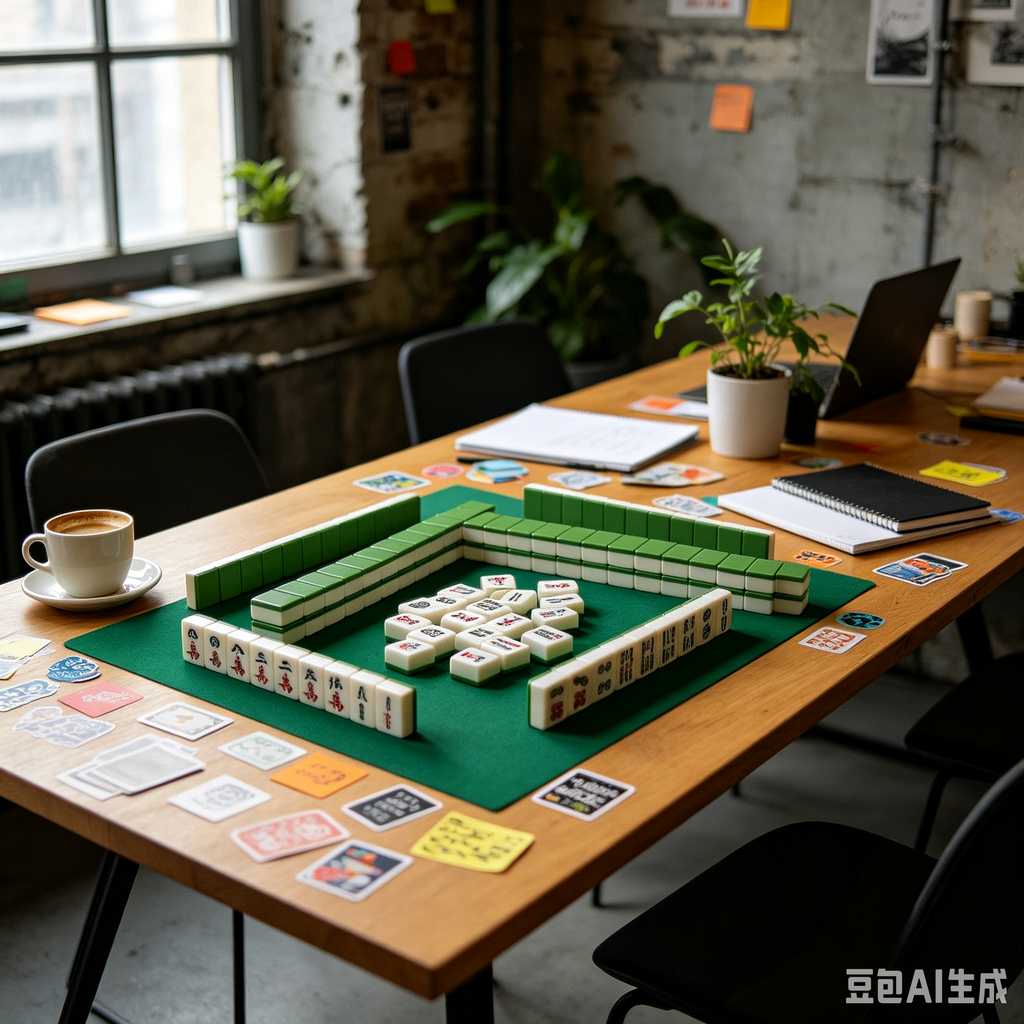 retro vintage mahjong set